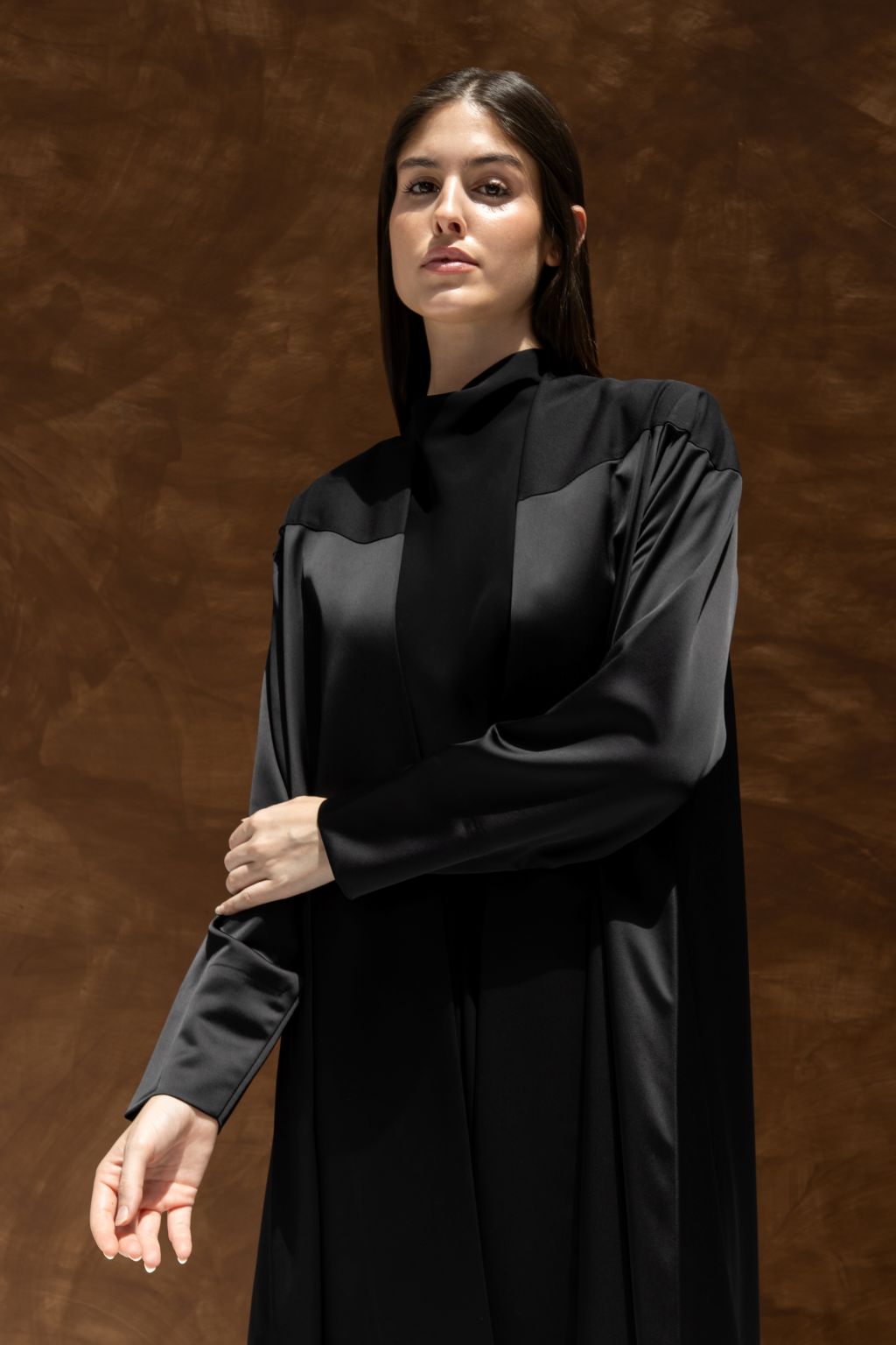 is abaya a formal dress Elegant Rhinestone-Embellished kaftan Abaya Dress with Iridescent Shimmering Fabric, Arabian-Inspired Lantern Sleeves & Long Train