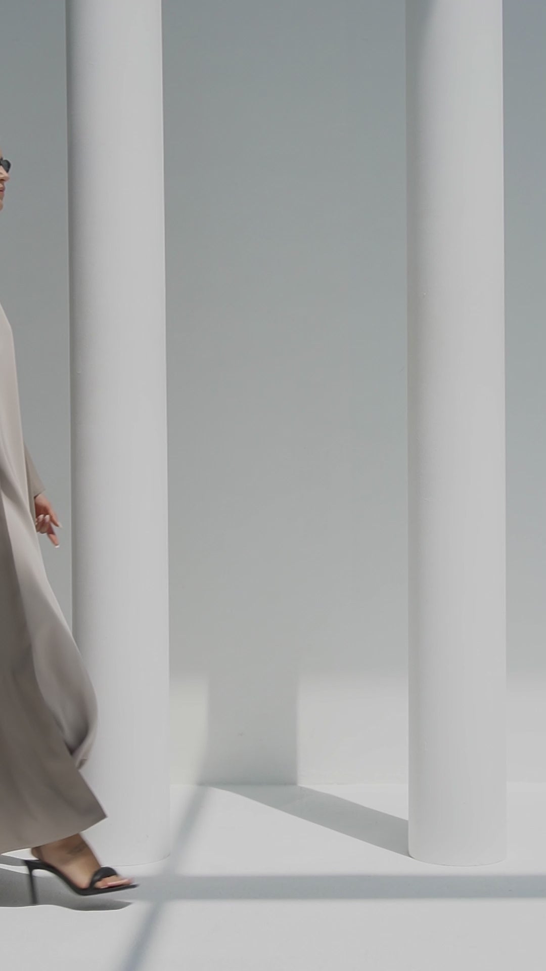 Floral Threadwork Abaya paired with matching dress, offering a smart casual ensemble customizable in various colors | Selected Lines