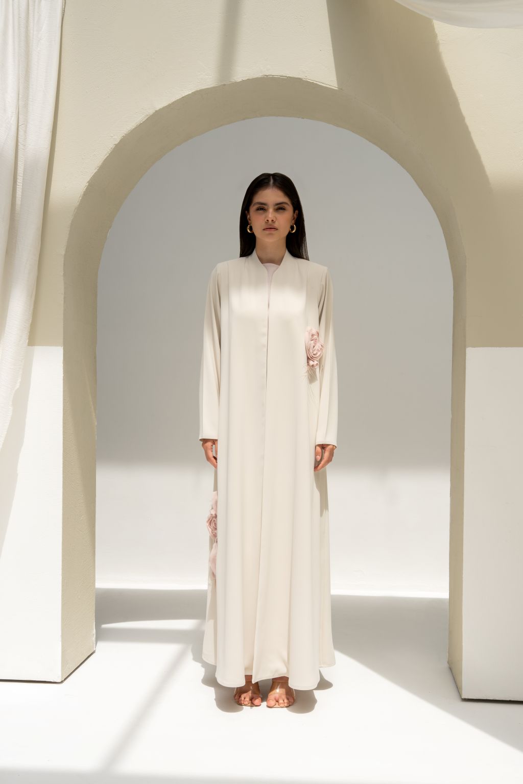 Blush bloom Abaya