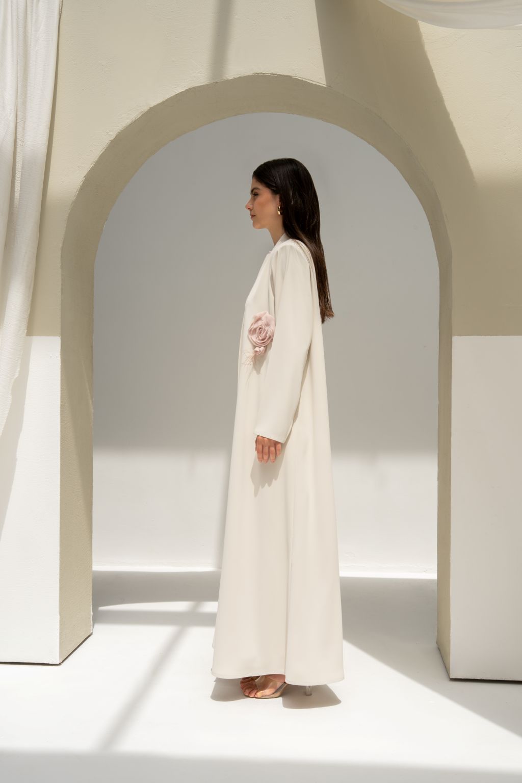 Blush bloom Abaya