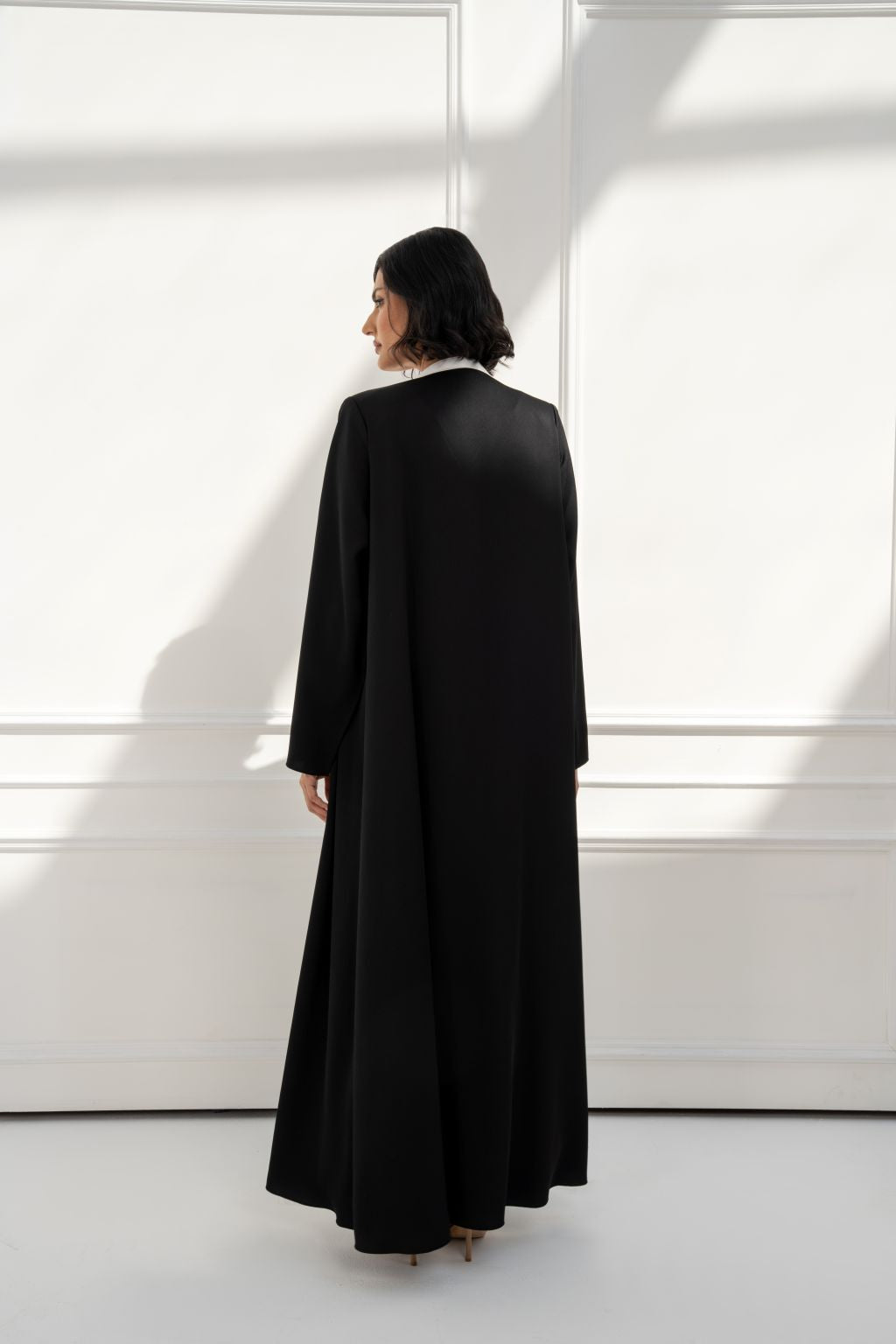 Selected Lines Elegant Black Abaya, a stylish choice for elegant formal outerwear for women