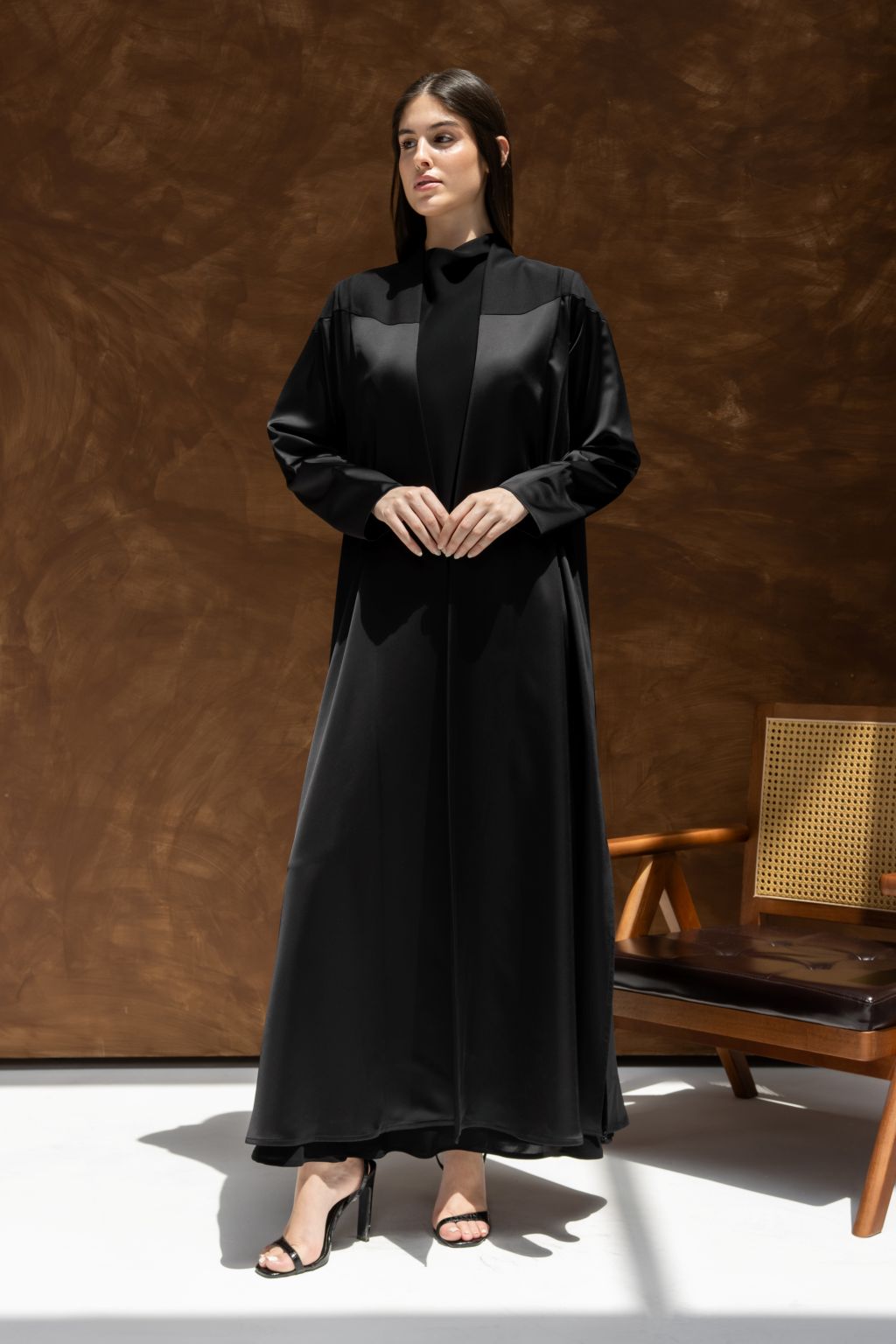Selected Lines Black Abaya, an elegant formal wear for women, perfect for special occasions