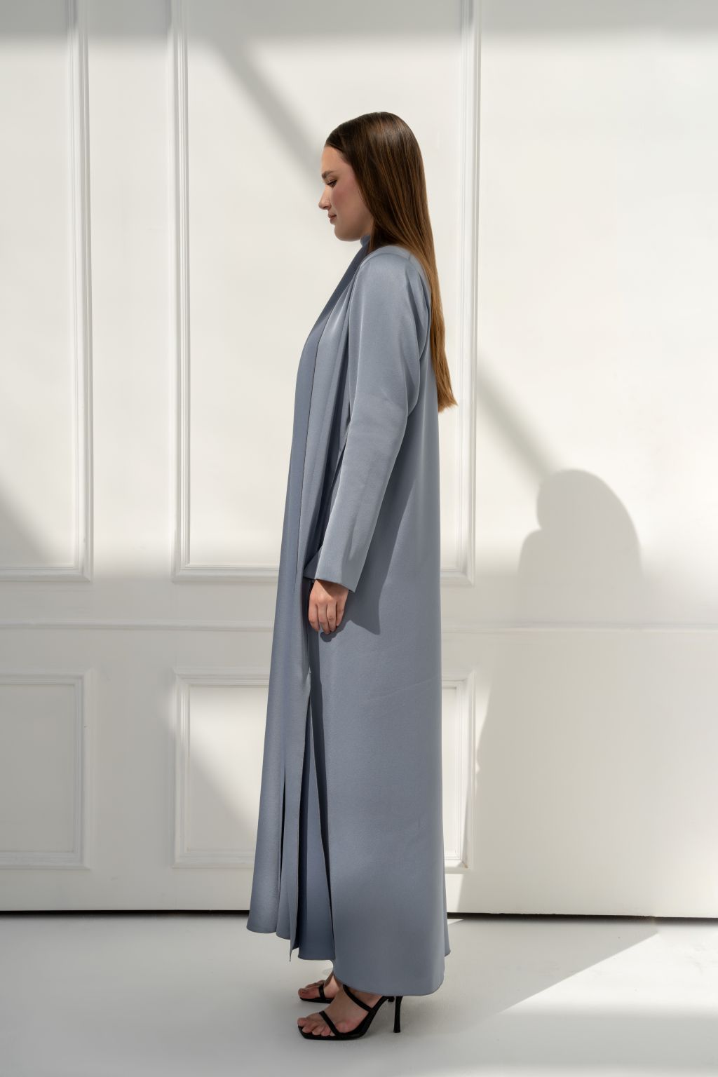 Selected Lines light blue luxury modest dress for women with elegant design and long sleeves
