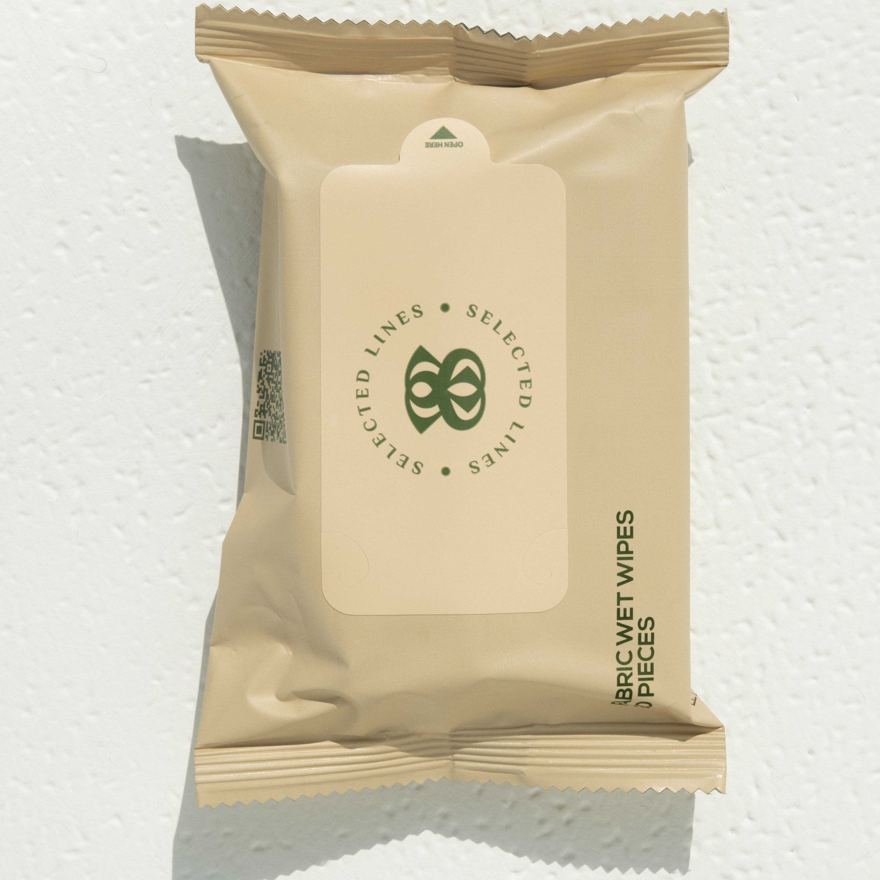 Selected Lines fabric wet wipes pack featuring high quality wet wipes for gentle cleansing