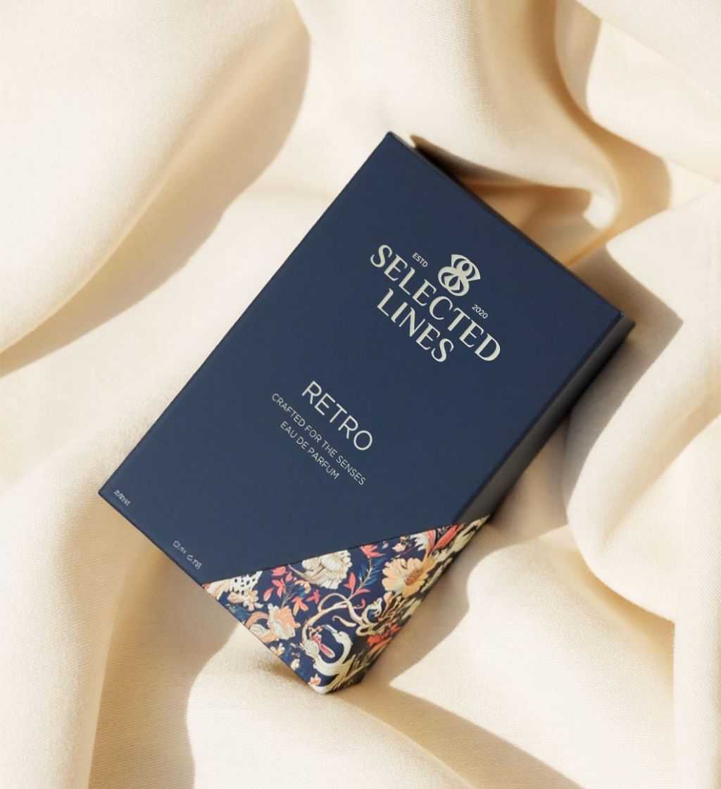 Selected Lines Retro Perfume for Women in Elegant Packaging with Floral Design
